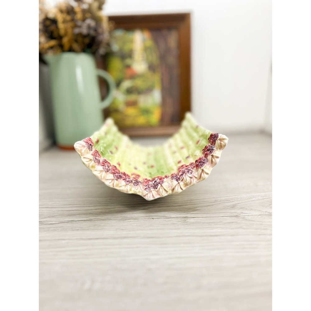 Vintage Ceramic Asparagus Strainer Dish: Kitschy Kitchen Decor - Picture 4 of 10